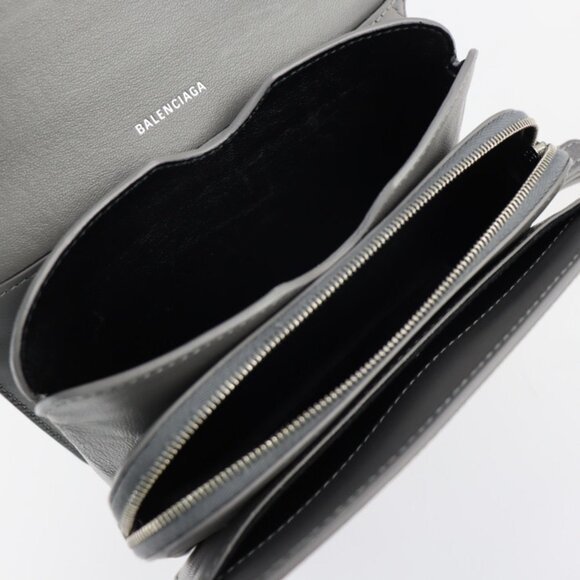 BALENCIAGA Gray Leather Shoulder Bag - Picture 8 of 10